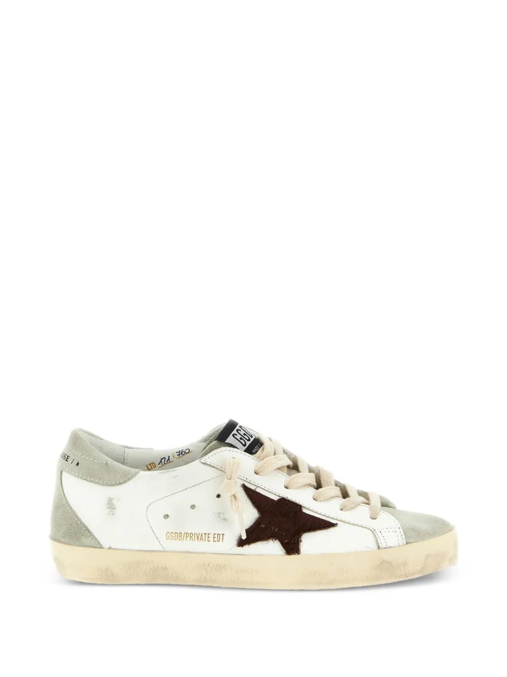 Golden Goose Superstar pony-hair star sneakers Wit