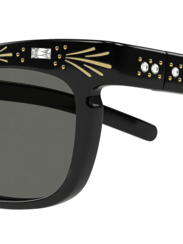 VALENTINO サングラス ラインストーン Vロゴ VALENTINO GARAVANI EYEWEAR Vロゴ ビジュートリム サングラス