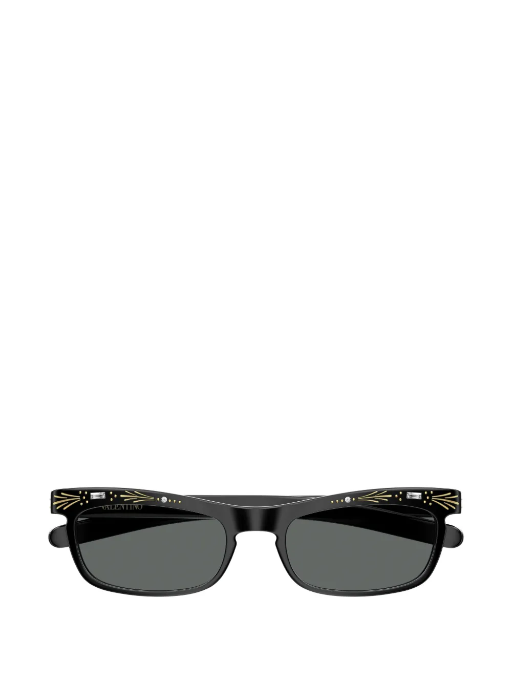 VALENTINO GARAVANI EYEWEAR crystal-embellished VLogo sunglasses - Nero