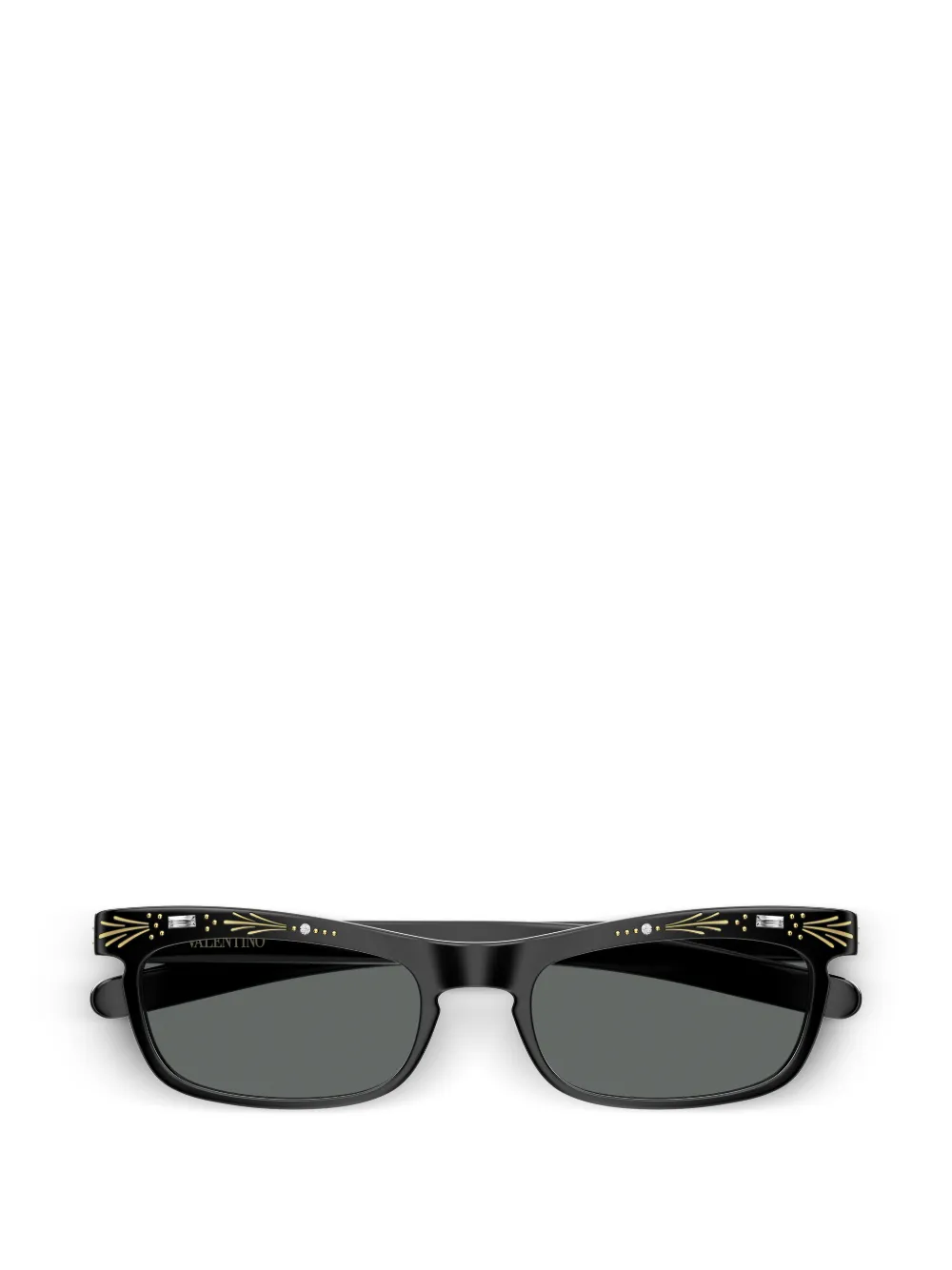 VALENTINO GARAVANI EYEWEAR crystal-embellished VLogo sunglasses - Nero
