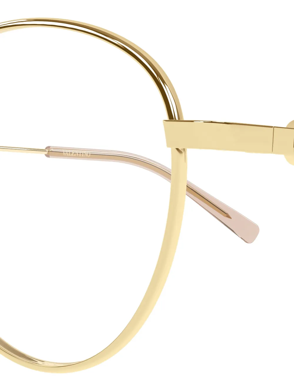 VALENTINO GARAVANI EYEWEAR VLogo Signature bril met rond montuur Goud