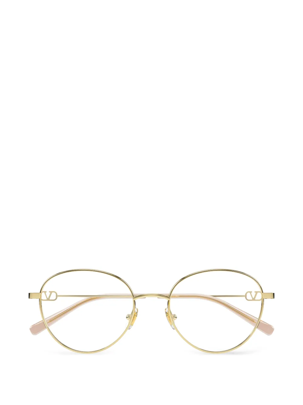 VALENTINO GARAVANI EYEWEAR VLogo Signature round-frame glasses - Oro