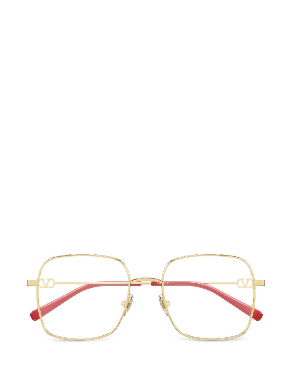 VALENTINO GARAVANI EYEWEAR VLogo square-frame glasses - Oro