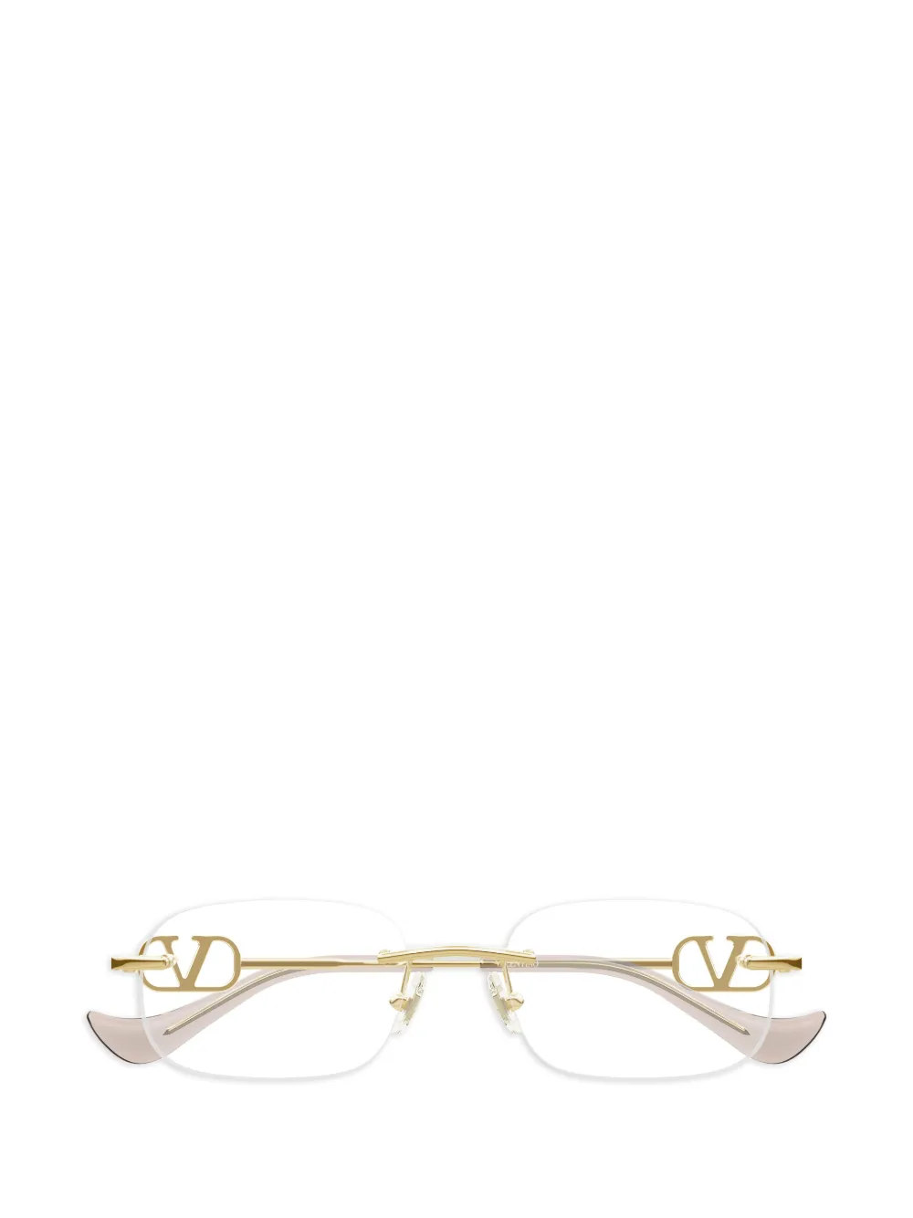 VALENTINO GARAVANI EYEWEAR VLogo rimless glasses - Oro