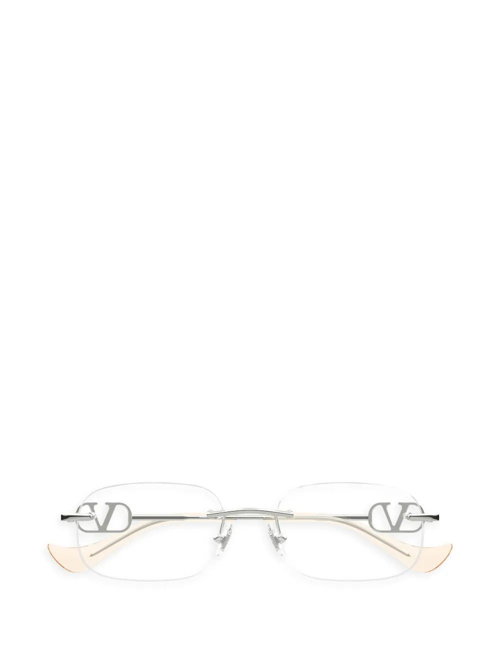 VALENTINO GARAVANI EYEWEAR VLogo rimless glasses - Argento