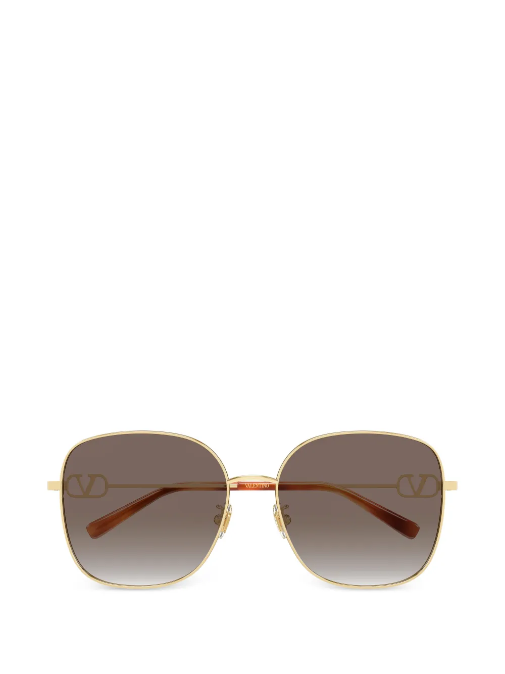 VALENTINO GARAVANI EYEWEAR VLogo geometric-frame sunglasses - Oro