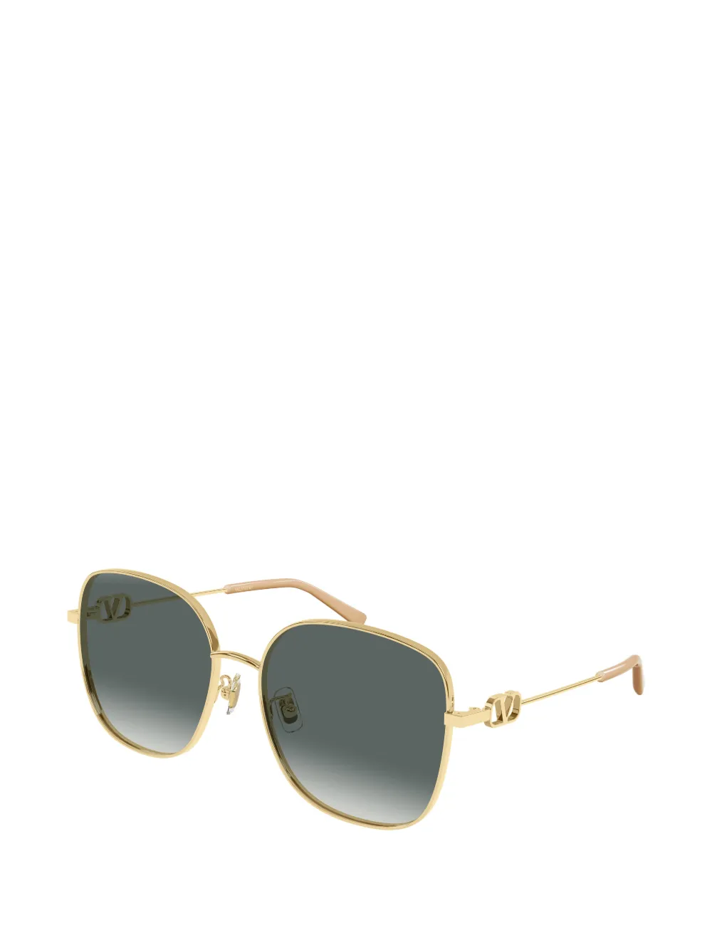 VALENTINO GARAVANI EYEWEAR VLogo zonnebril met geometrisch montuur Goud