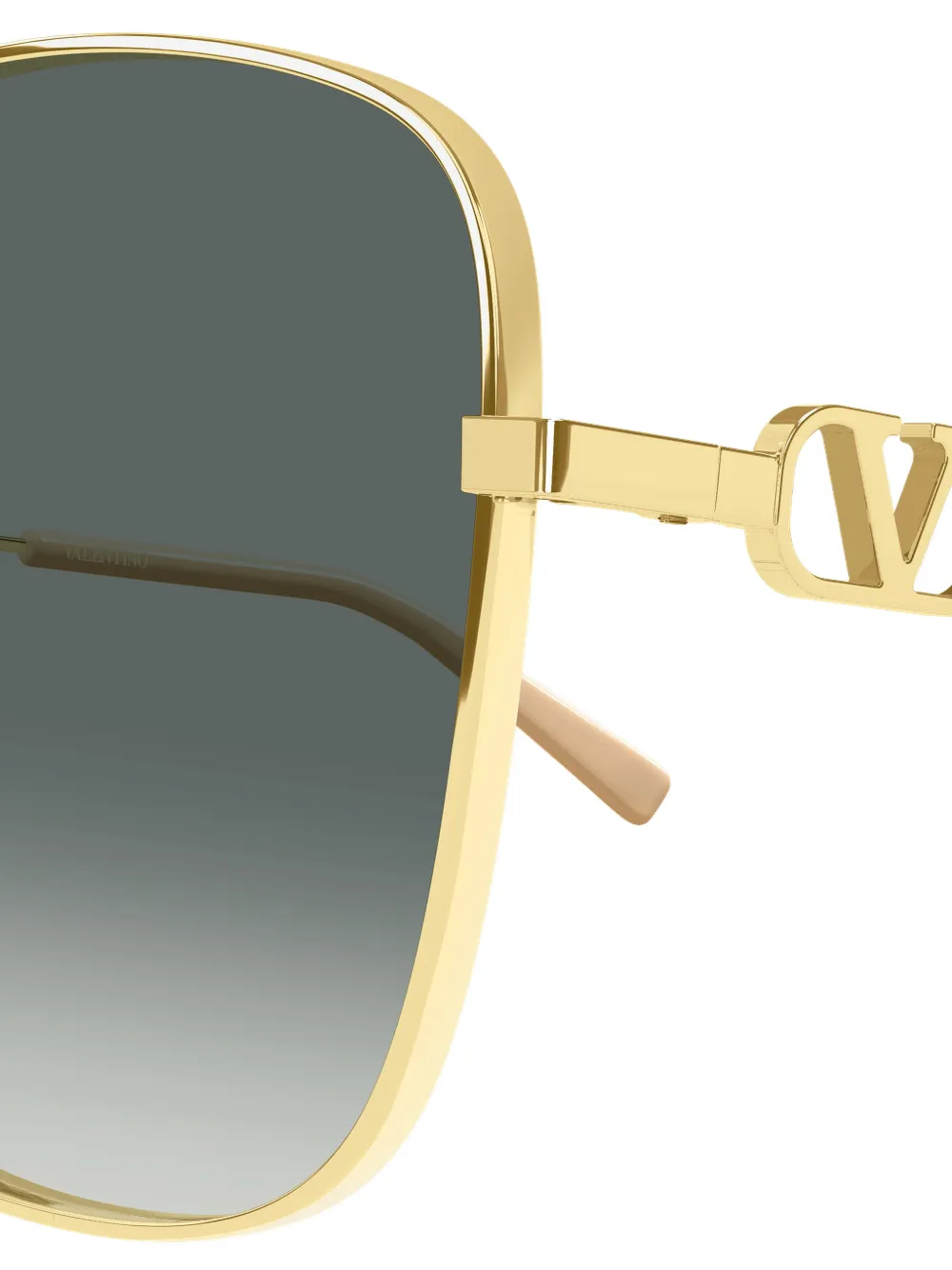 VALENTINO GARAVANI EYEWEAR VLogo zonnebril met geometrisch montuur Goud