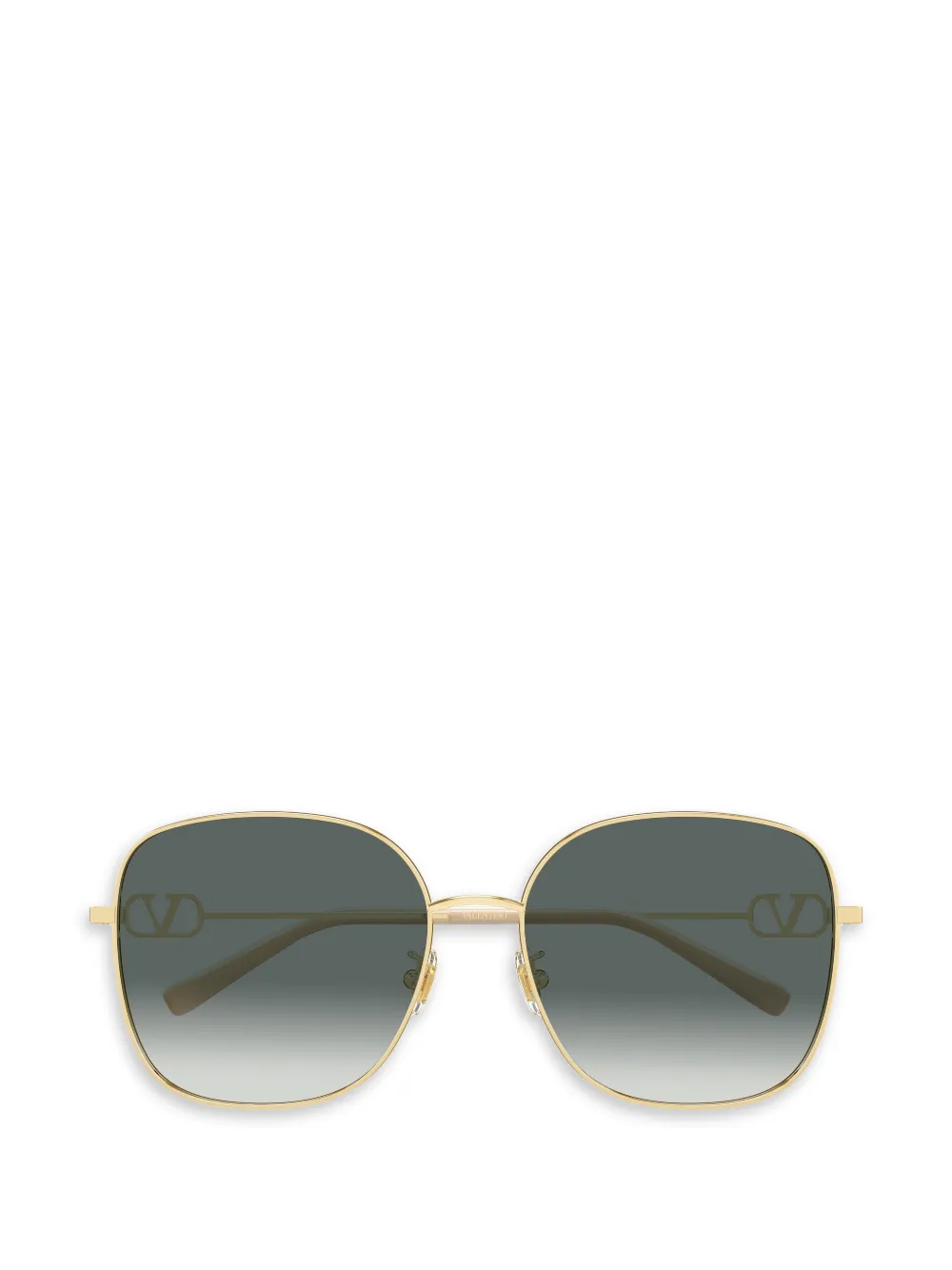 VALENTINO GARAVANI EYEWEAR VLogo geometric-frame sunglasses - Gold