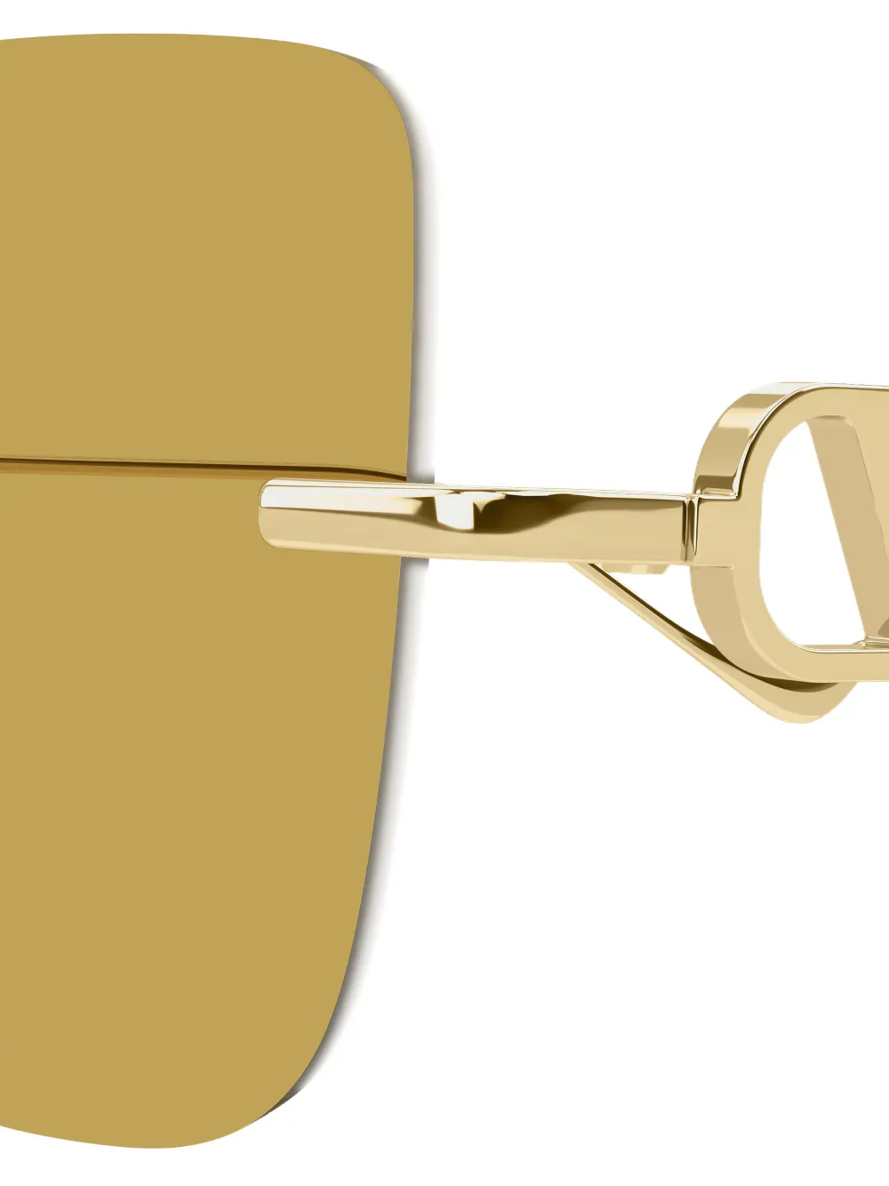 VALENTINO GARAVANI EYEWEAR VLogo zonnebril met randloos montuur Goud