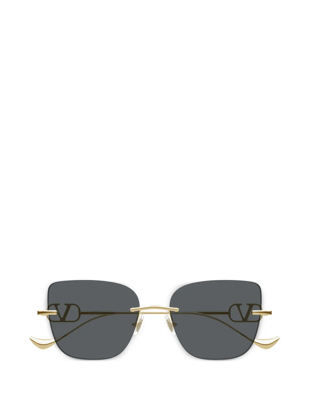 VALENTINO GARAVANI EYEWEAR VLogo Signature square-frame sunglasses - Oro