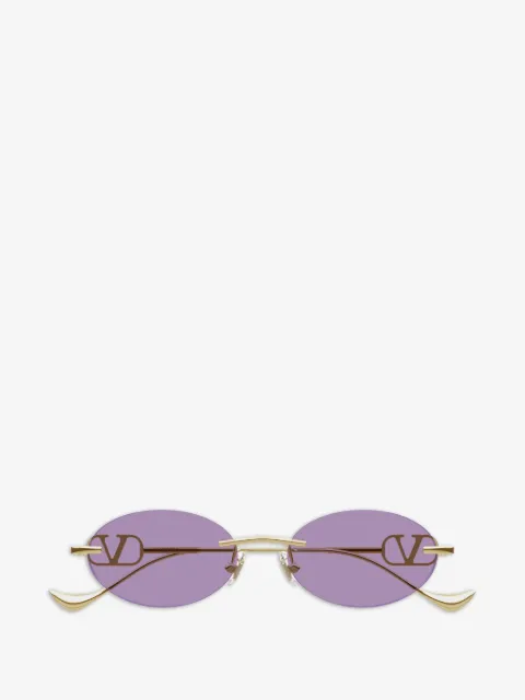 VALENTINO GARAVANI EYEWEAR VLogo zonnebril met ovaal montuur