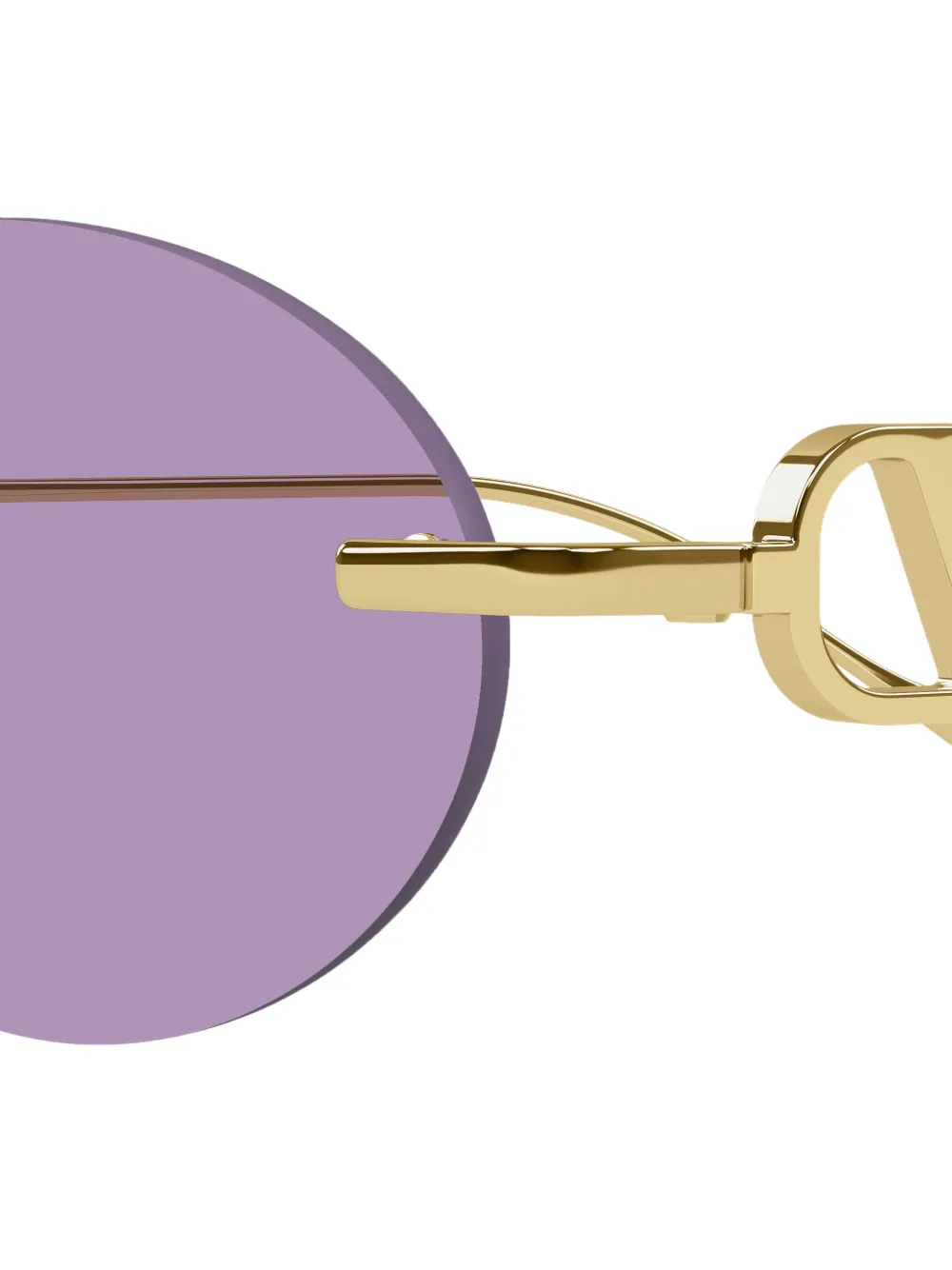 VALENTINO GARAVANI EYEWEAR VLogo zonnebril met ovaal montuur Goud