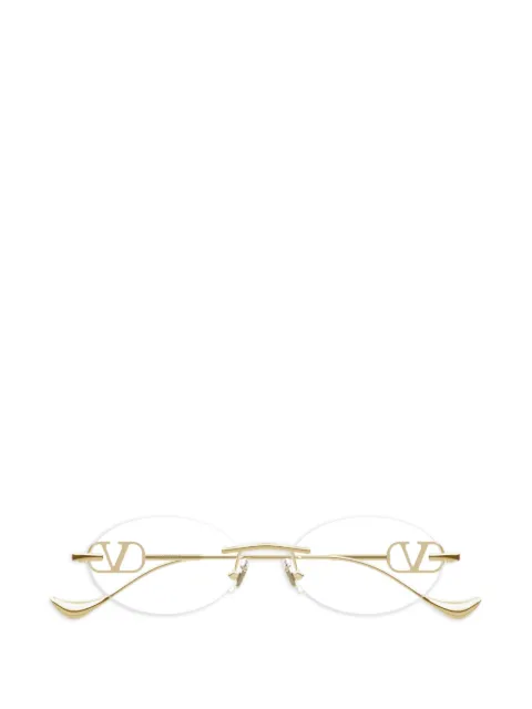 VALENTINO GARAVANI EYEWEAR VLogo oval-frame glasses