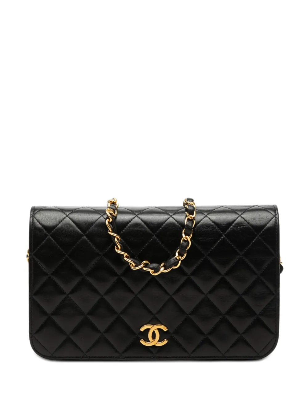 CHANEL Pre-Owned 1996-1997 Medium Quilted Lambskin Full Flap crossbody bag - Nero