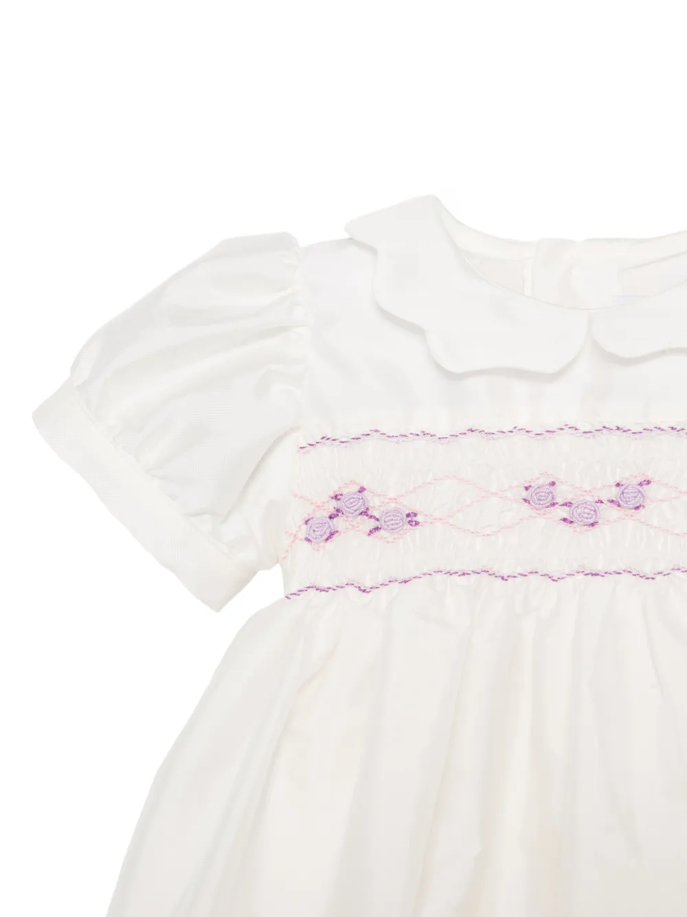 Mariella Ferrari Romper met geborduurde bloemen Wit