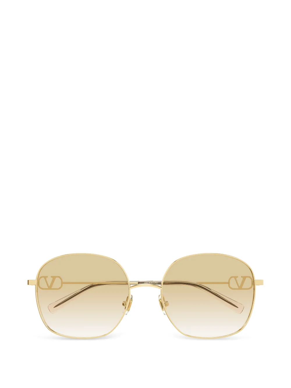 VALENTINO GARAVANI EYEWEAR VLogo geometric-frame sunglasses - Oro