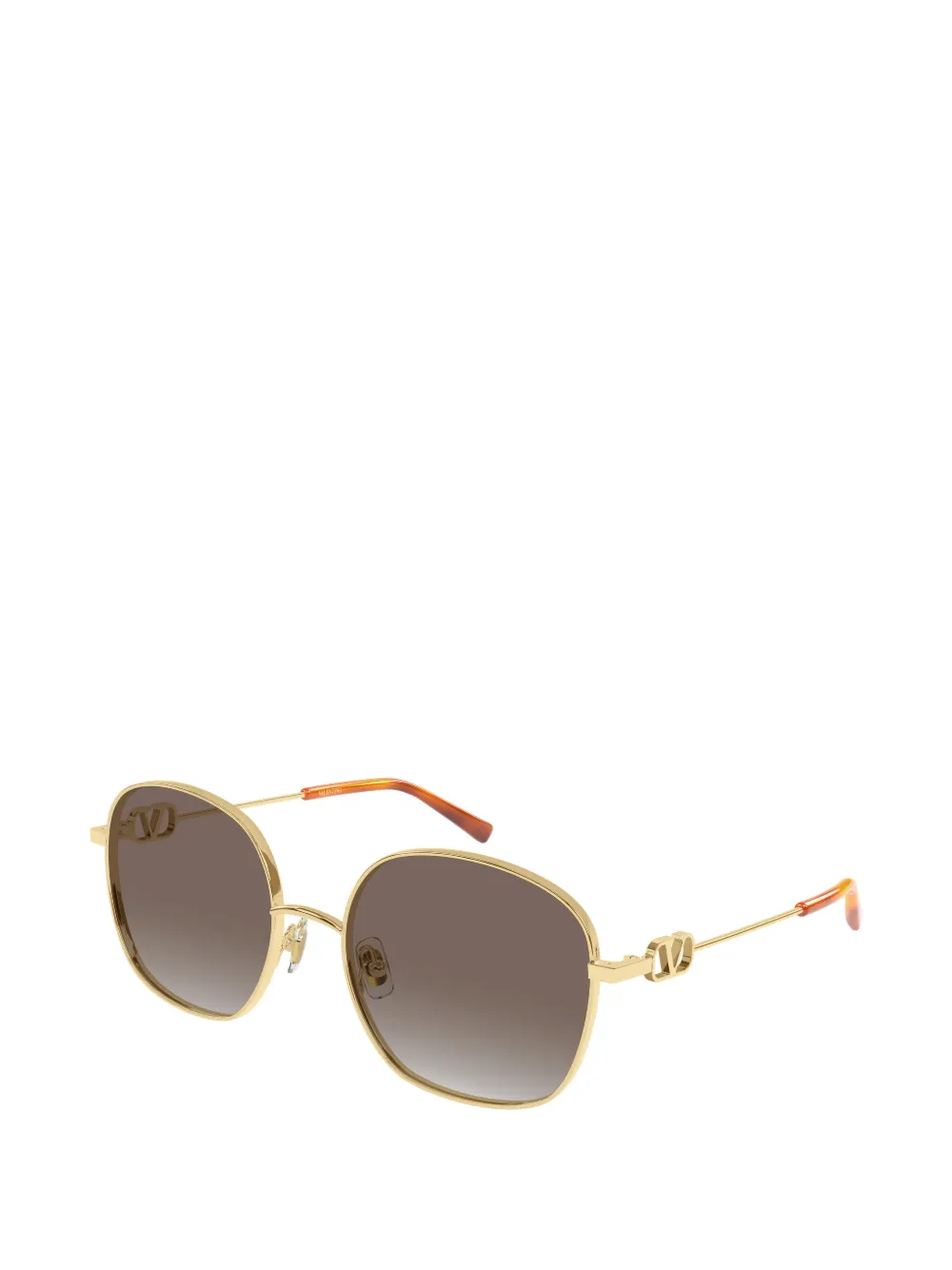 VALENTINO GARAVANI EYEWEAR VLogo zonnebril met geometrisch montuur Goud