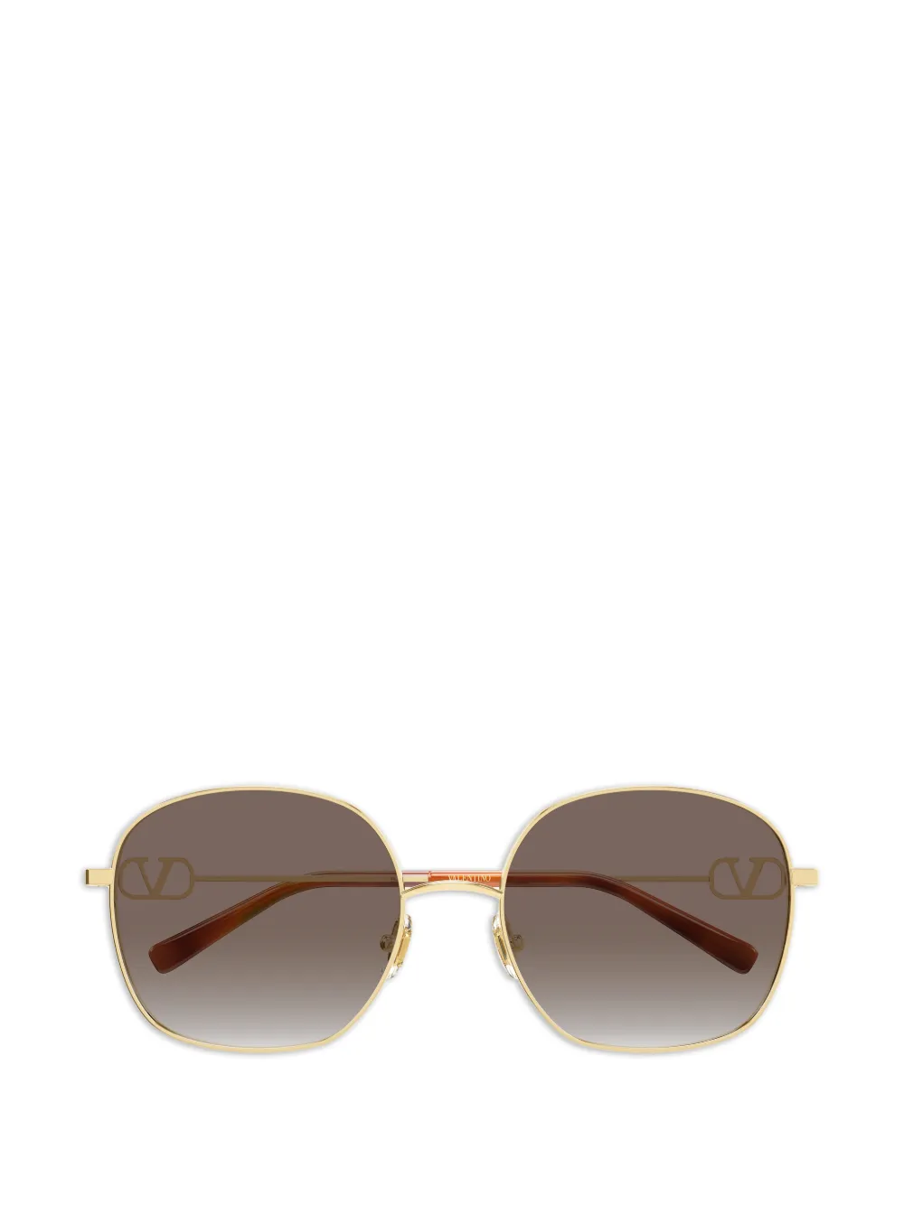 VALENTINO GARAVANI EYEWEAR VLogo geometric-frame sunglasses - Oro
