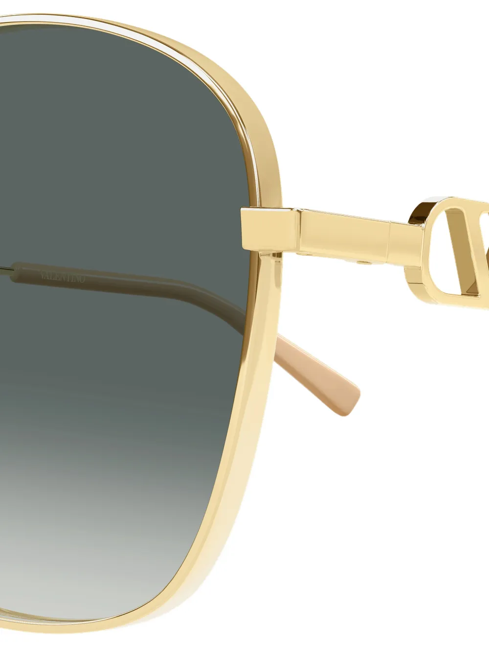 VALENTINO GARAVANI EYEWEAR VLogo zonnebril met geometrisch montuur Goud