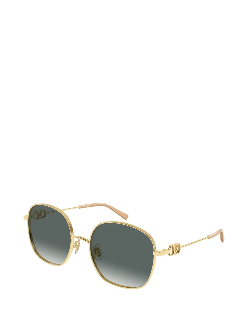 VALENTINO GARAVANI EYEWEAR VLogo zonnebril met geometrisch montuur Goud