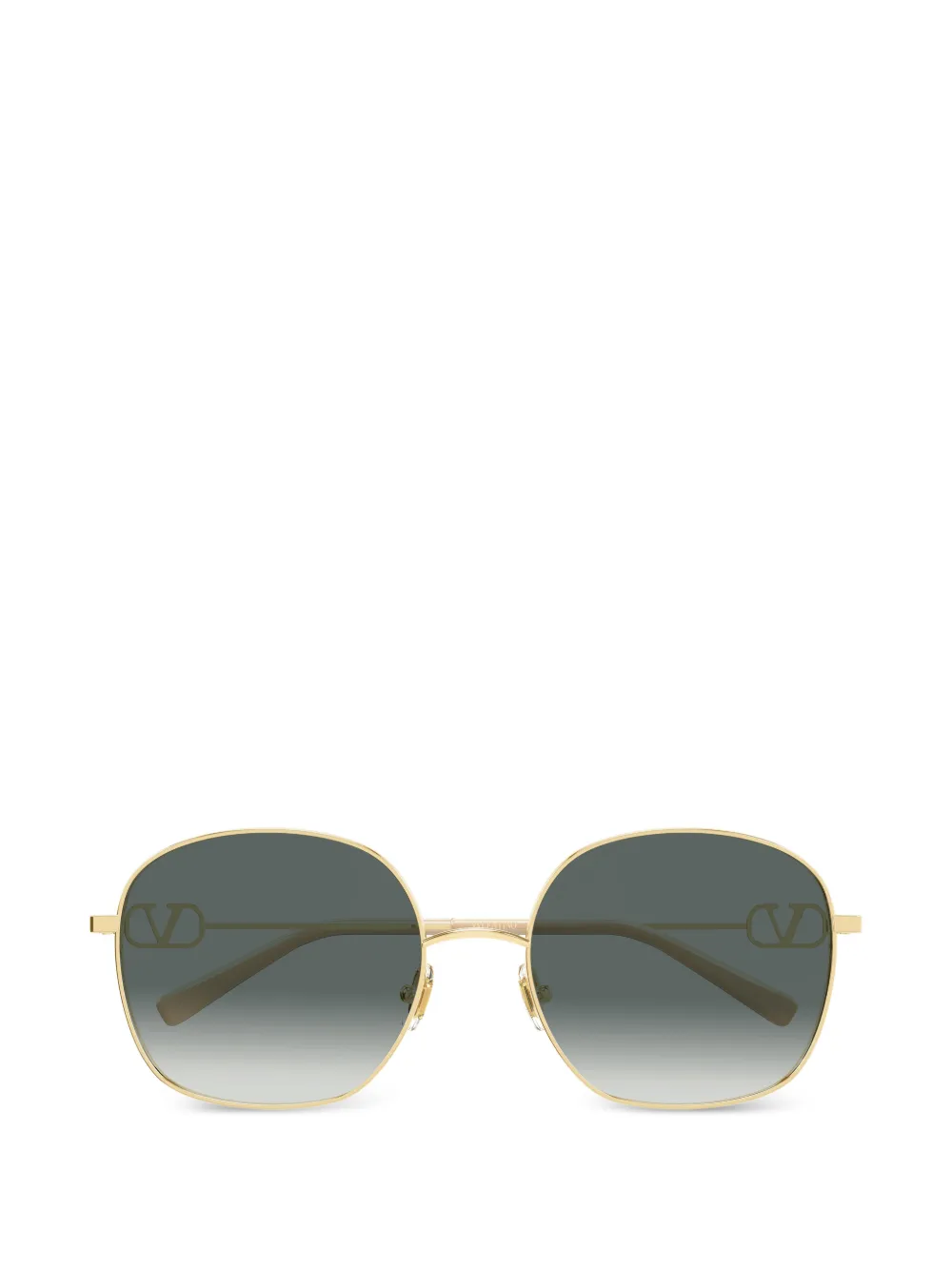 VALENTINO GARAVANI EYEWEAR VLogo geometric-frame sunglasses - Gold
