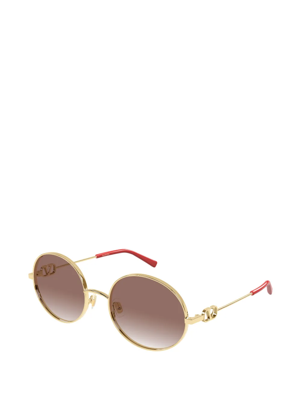 VALENTINO GARAVANI EYEWEAR VLogo zonnebril met rond montuur Goud