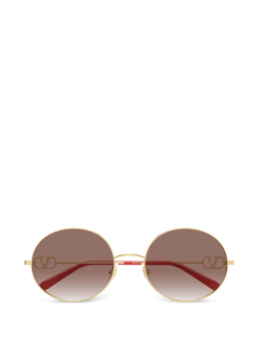 VALENTINO GARAVANI EYEWEAR VLogo round-frame sunglasses - Oro
