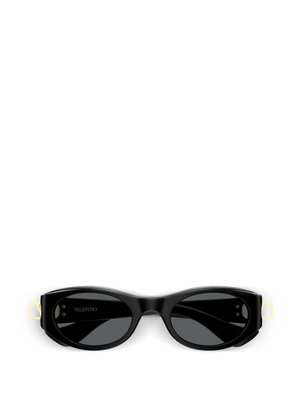 VALENTINO GARAVANI EYEWEAR VLogo oval-frame sunglasses - Nero