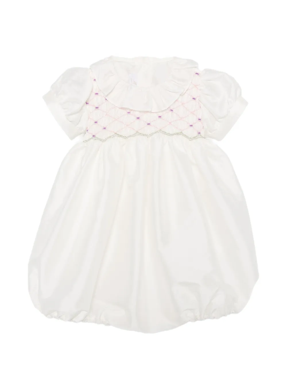 Mariella Ferrari flower-embroidered romper - Bianco