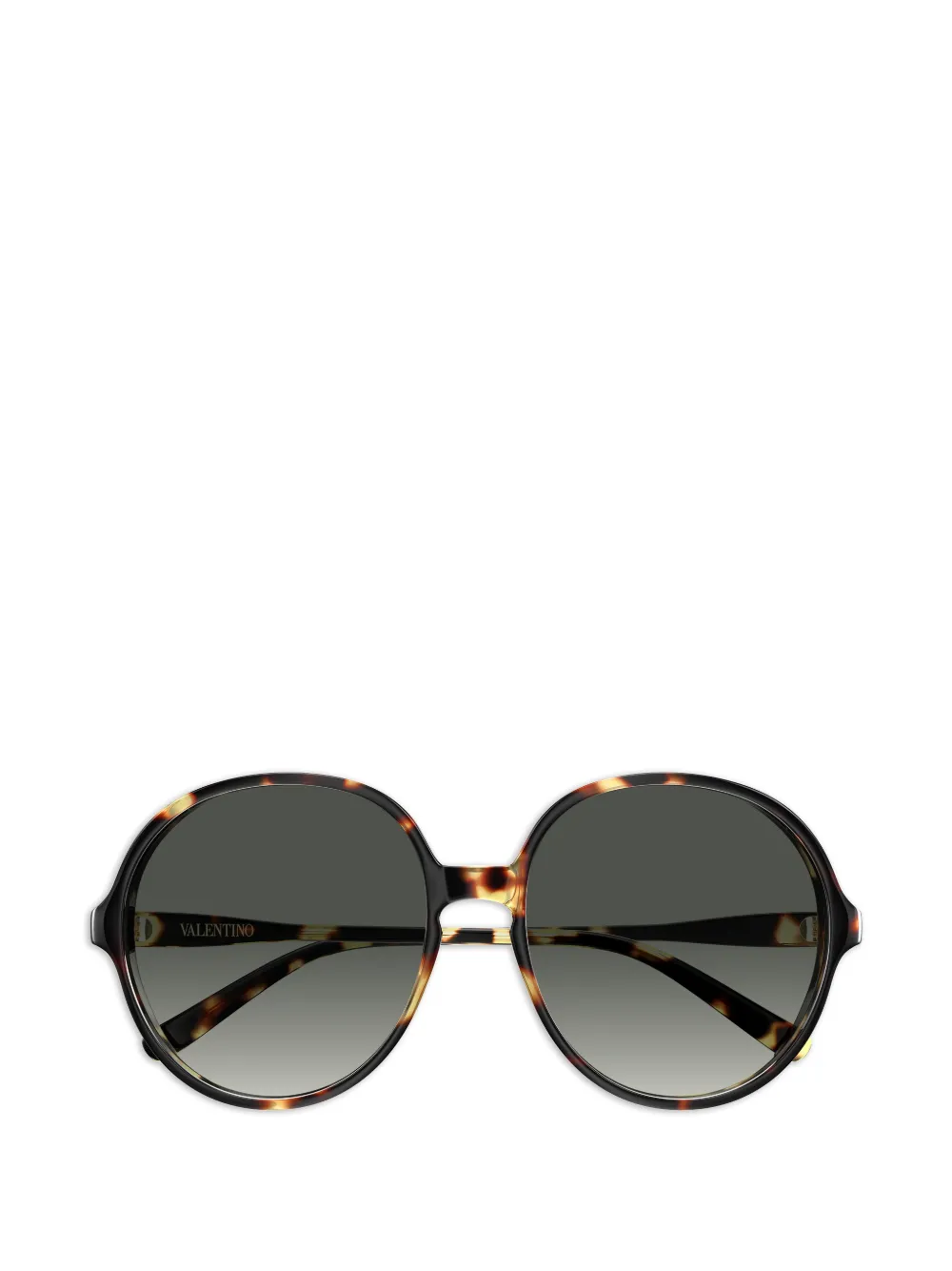 VALENTINO GARAVANI EYEWEAR VLogo round-frame sunglasses - Marrone