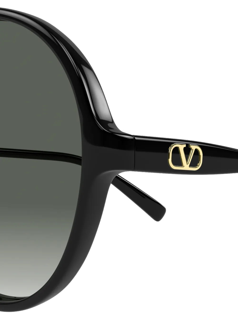 VALENTINO GARAVANI EYEWEAR Zonnebril met rond montuur Zwart
