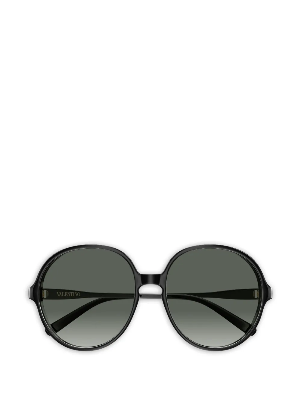 VALENTINO GARAVANI EYEWEAR VLogo round-frame sunglasses - Nero