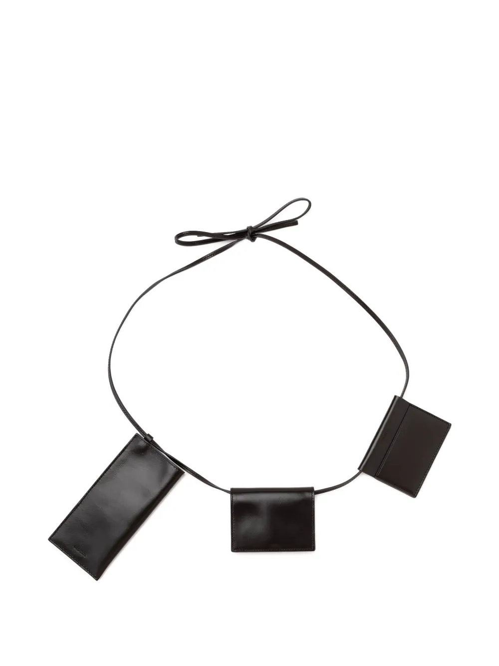 Amomento slim leather belt bag - Nero