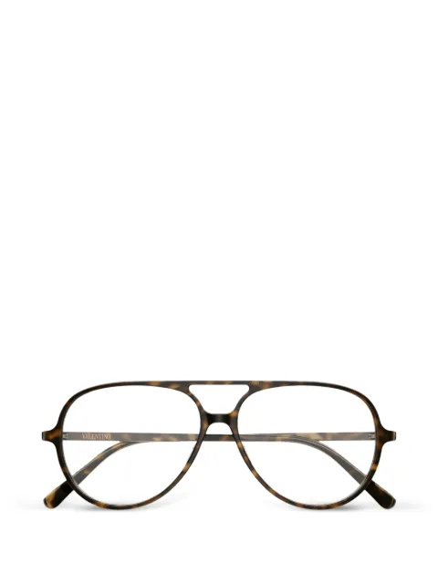 VALENTINO GARAVANI EYEWEAR tortoiseshell-effect VLogo glasses