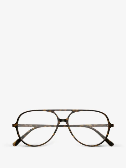 VALENTINO GARAVANI EYEWEAR tortoiseshell-effect VLogo glasses