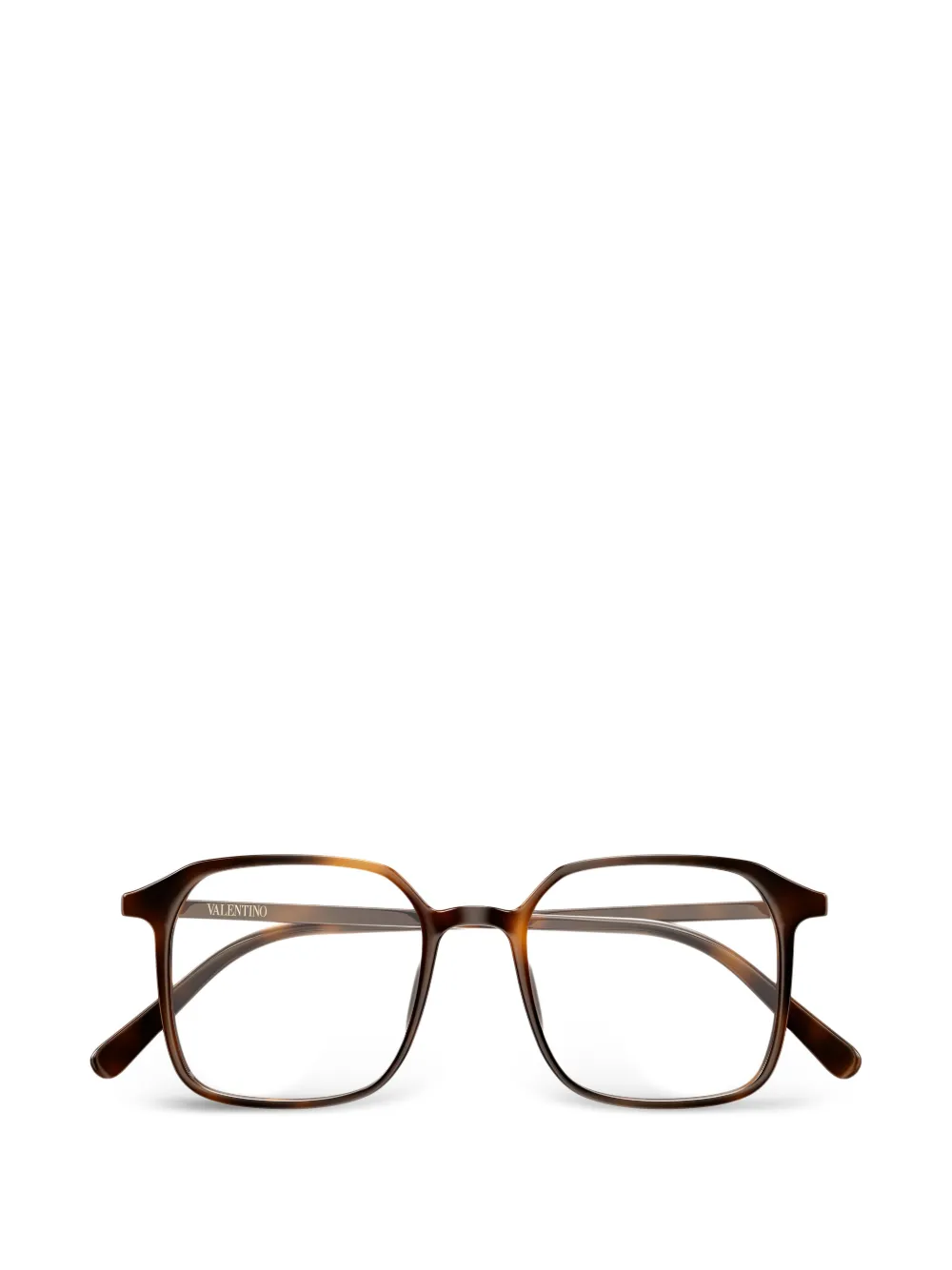 VALENTINO GARAVANI EYEWEAR VLogo geometric-frame glasses - Marrone