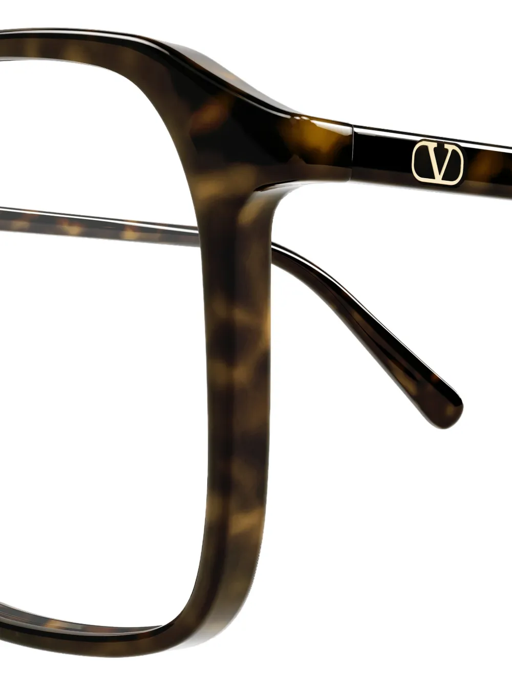 VALENTINO GARAVANI EYEWEAR VLogo bril met schildpadschild-design Bruin