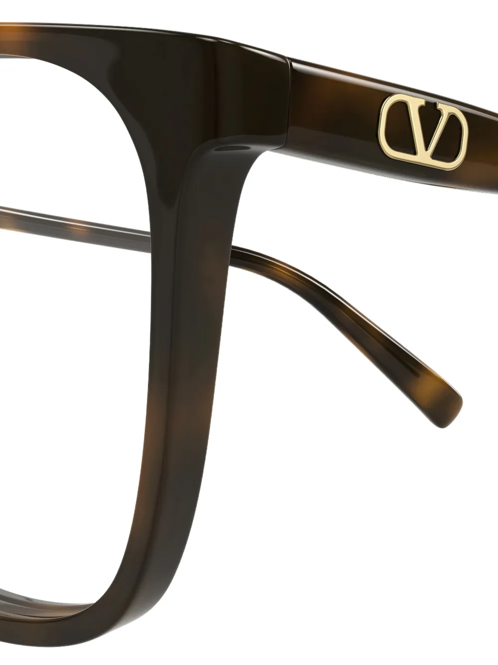 VALENTINO GARAVANI EYEWEAR VLogo bril met schildpadschild-design Bruin