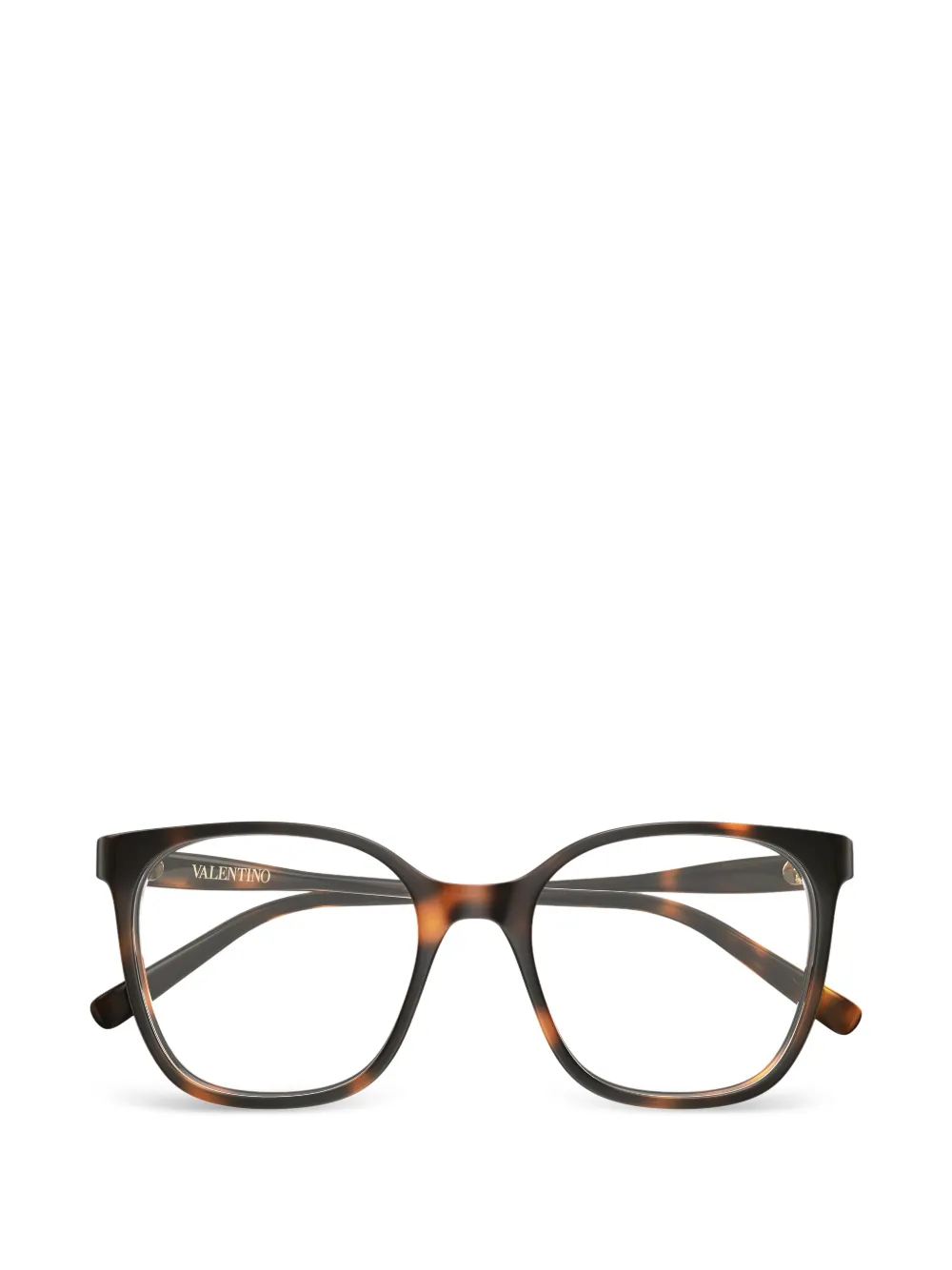 VALENTINO GARAVANI EYEWEAR VLogo tortoise-shell glasses - Marrone