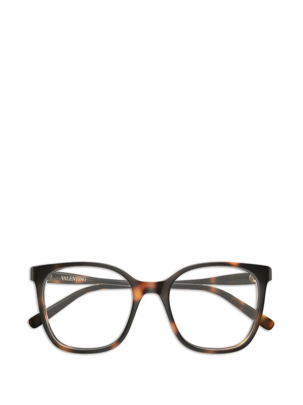 VALENTINO GARAVANI EYEWEAR VLogo tortoise-shell glasses - Marrone