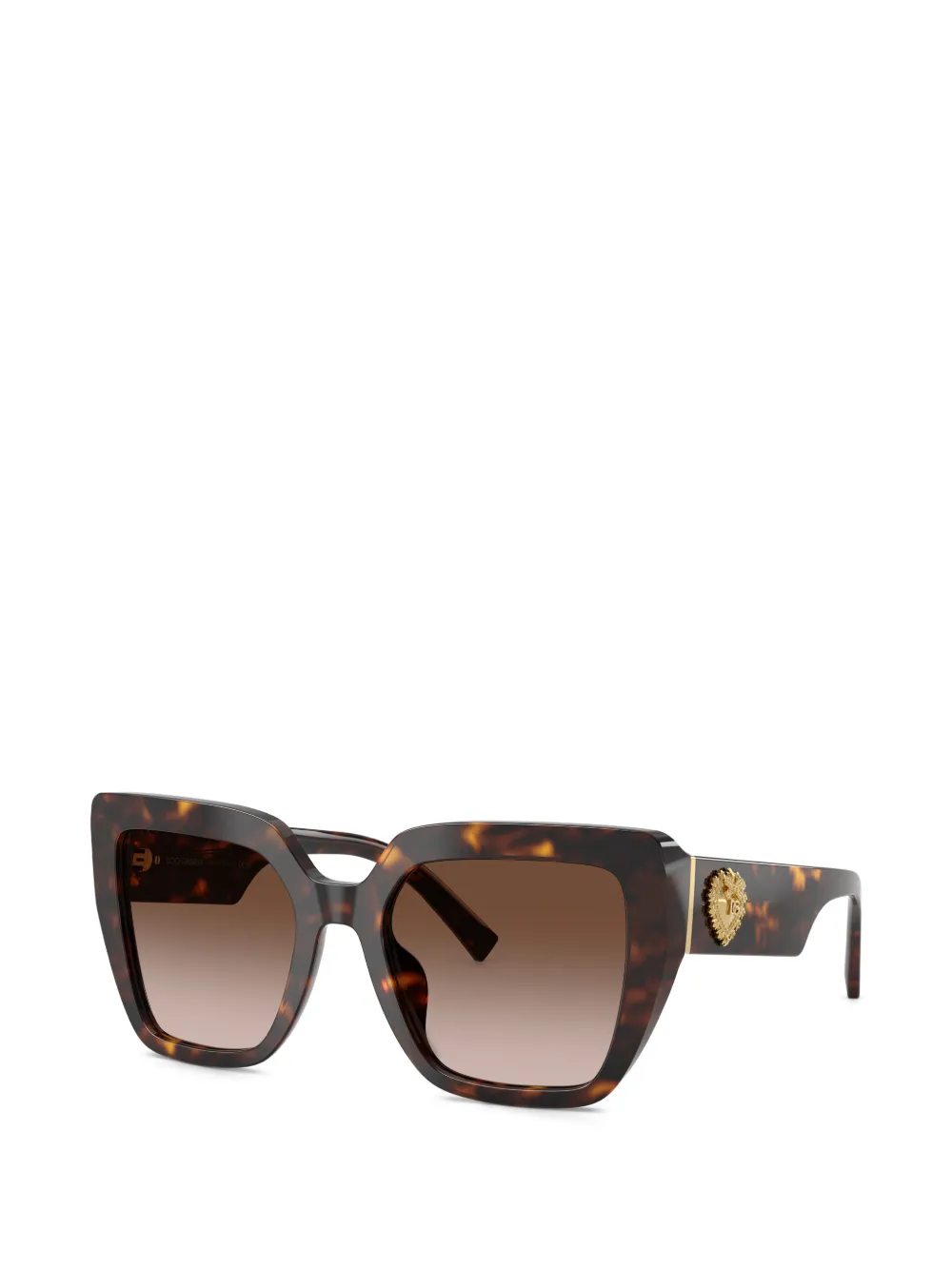 Dolce & Gabbana Eyewear Zonnebril met vierkant montuur en schildpadschild design Bruin