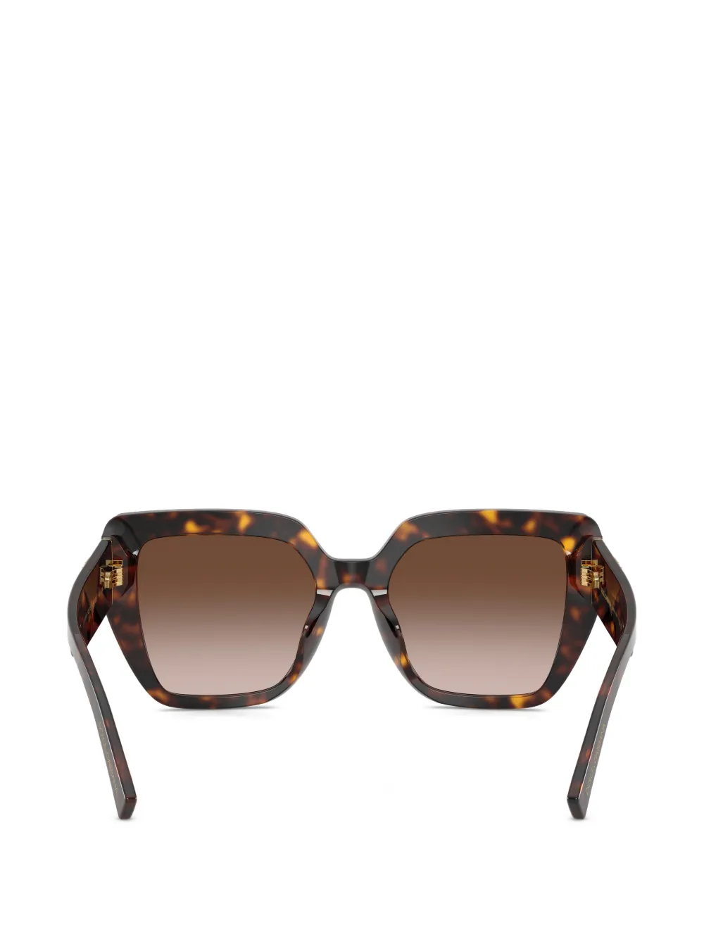 Dolce & Gabbana Eyewear Zonnebril met vierkant montuur en schildpadschild design Bruin