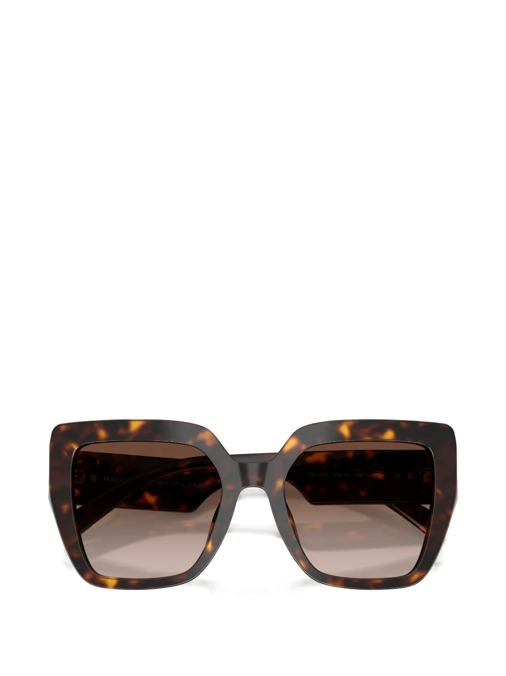 Dolce & Gabbana Eyewear Zonnebril met vierkant montuur en schildpadschild design Bruin