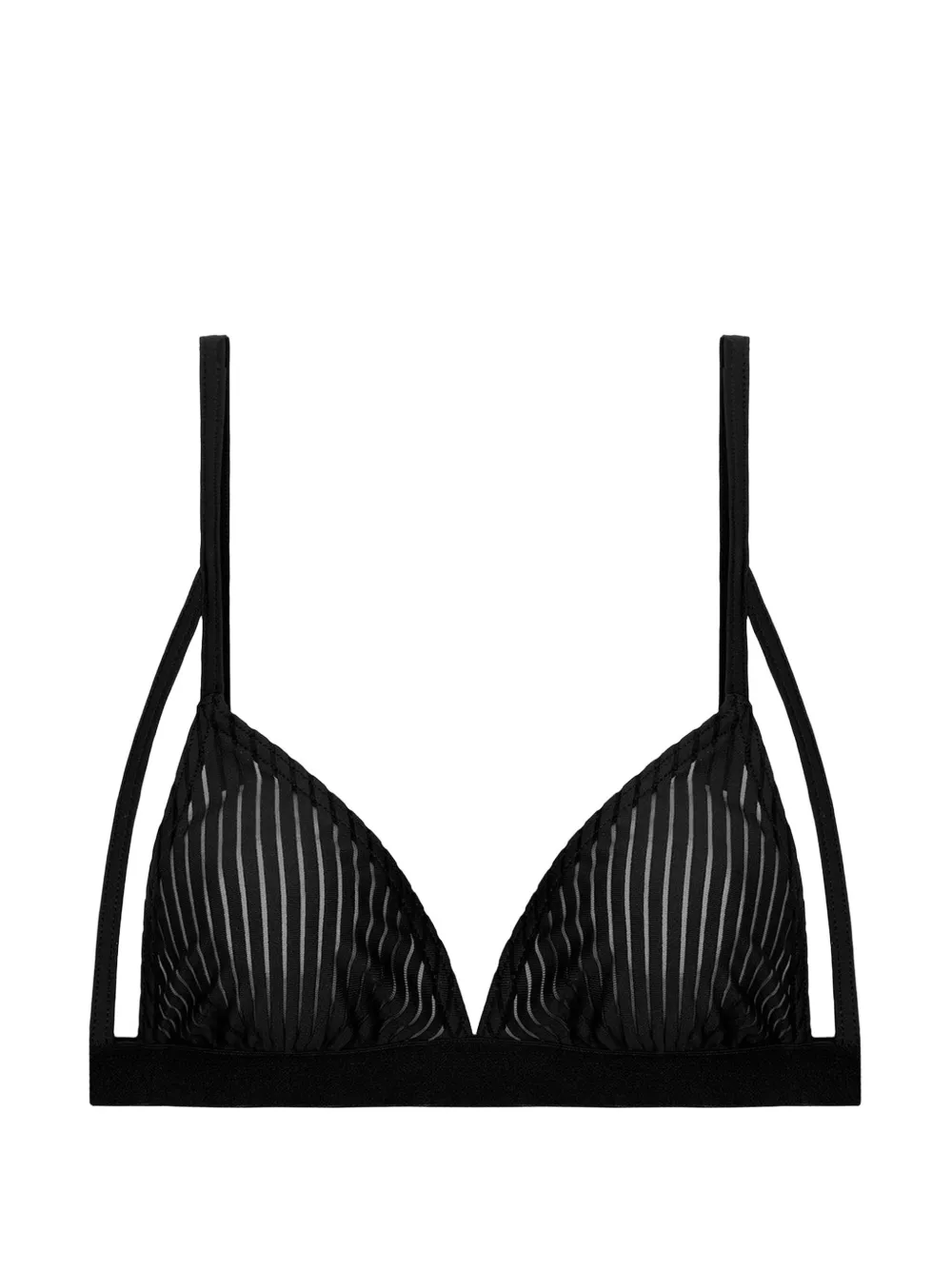 Undress Code Be True sheer-stripe bra - Nero