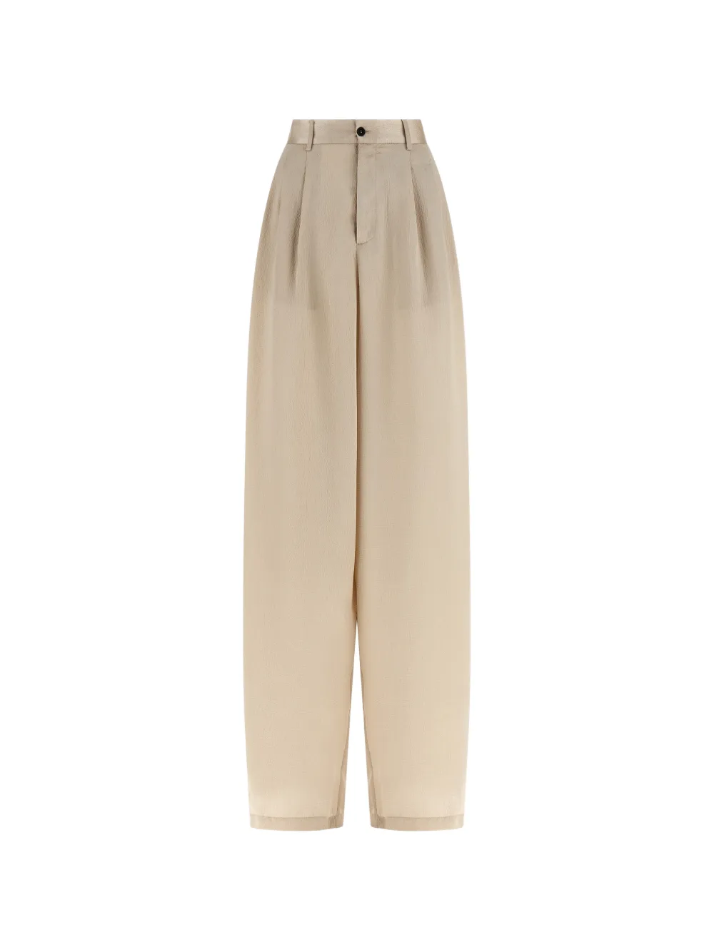 Jejia Crinkled-effect Piped Tailored Trousers In Neutral
