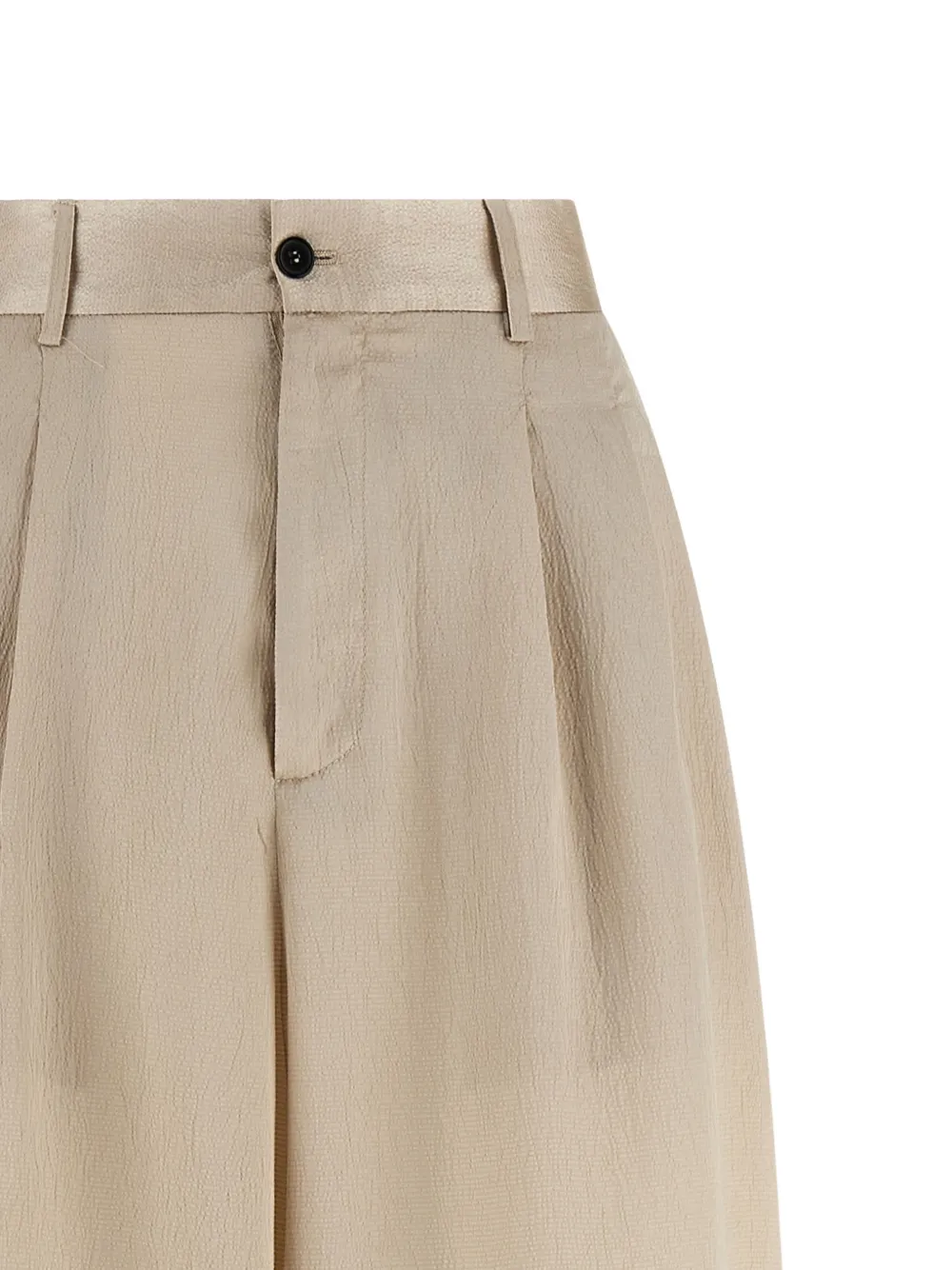Jejia Pantalon met gekreukt effect en afwerking Beige