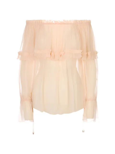 Chloé ruffled off-shoulder blouse