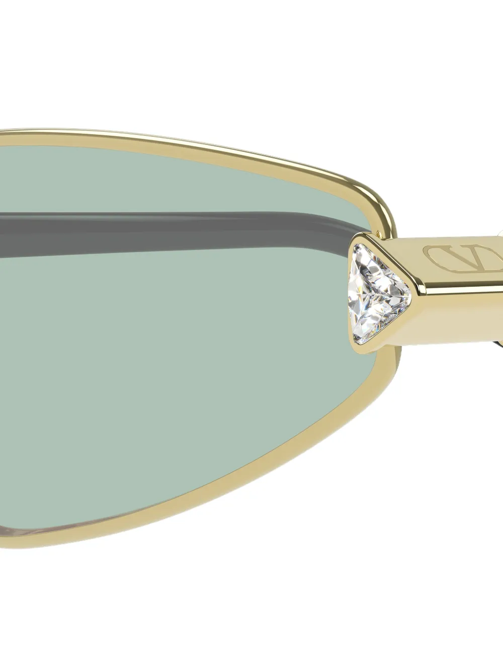 VALENTINO GARAVANI EYEWEAR VLogo zonnebril verfraaid met kristallen Goud