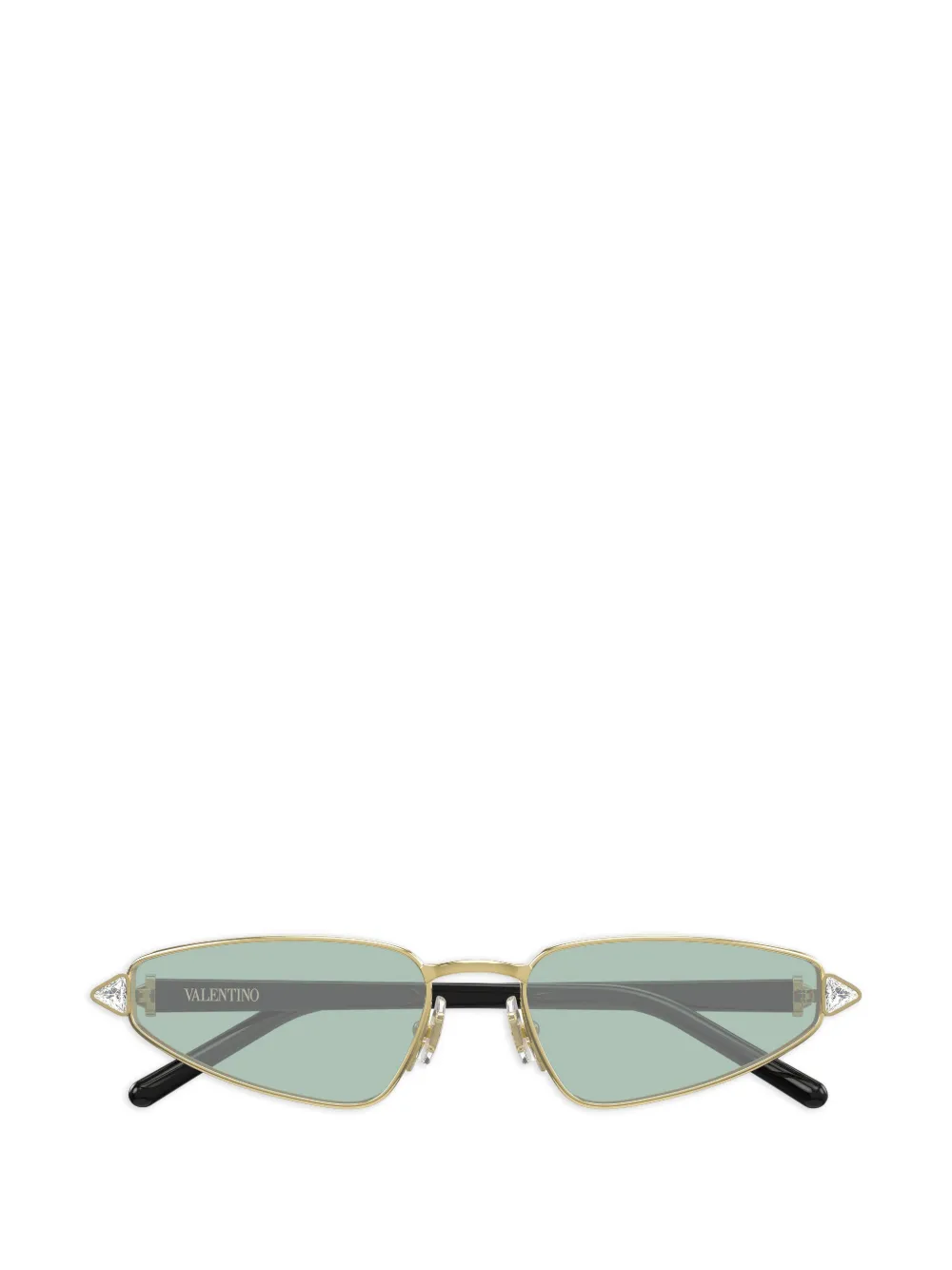 VALENTINO GARAVANI EYEWEAR VLogo crystal-embellished sunglasses - Oro